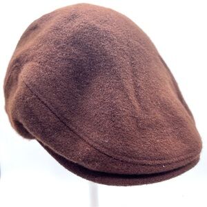 Doria 1905 Brown  100% Wool Mens Flat Cap Made in Italy- US size 7.5